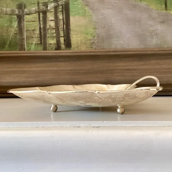 Caravelle by Hoka tarnish resistent silver plate Silver Leaf tray west Germany - Picture 6 of 11